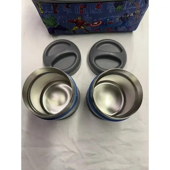 Pottery Barn Kids DC Marvel Hot Beverage Soup Containers With Lids Lunch Bag - Picture 3 of 14